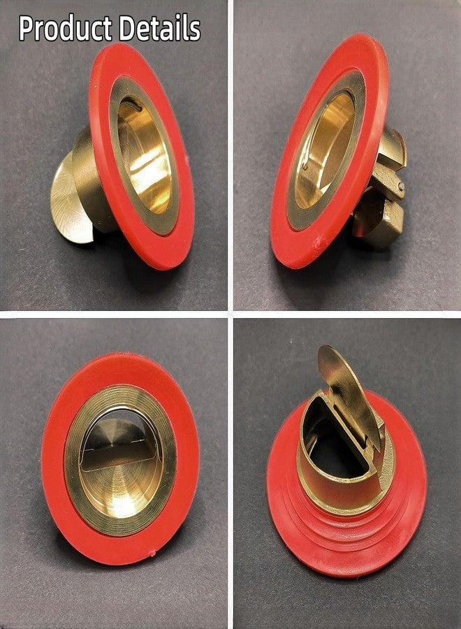 COLDDD Downspout Universal Brass Floor Drain core, Shower Floor Drain backflow Preventer, Suitable for 1.4''-2.0'' Caliber (1, Brass) - Image 5
