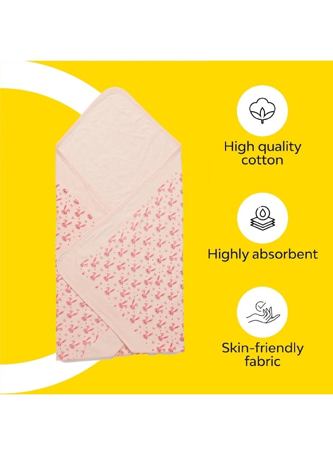 ماي نيو بون بطانية ماي نيوبورن بطبقات - طقم من 1 (طباعة أرنب) | كيس نوم صديق للبشرة | المجمع | 0-12 شهرًا | مثالية للهدايا | غلاف قطني ناعم | بطانية متعددة الأغراض للأطفال الأولاد والبنات - Image 4