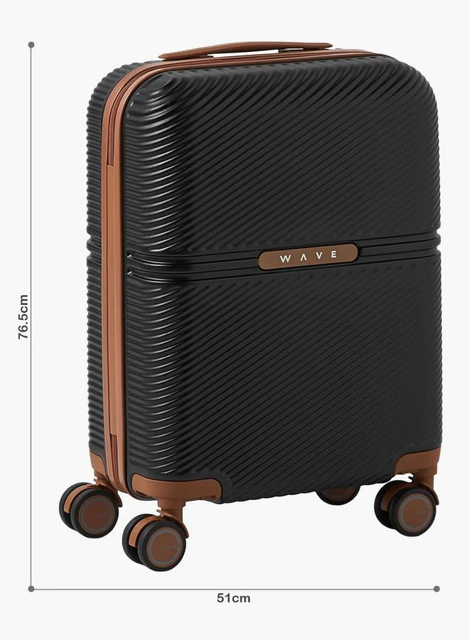 وايف 3-Piece Textured Hardcase Luggage Trolley With Retractable Handle Set