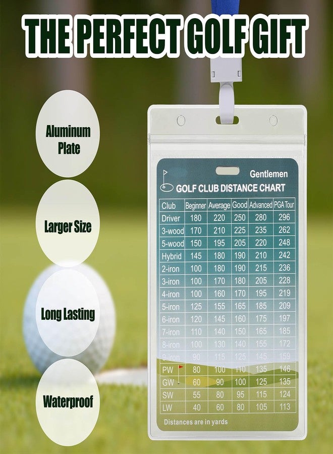 ArlinaL Golf Range Chart Card, Golf Distance Card, Golf Gift Golf Bag Accessories (Aluminium, 5.1x3.5 in) - Image 3