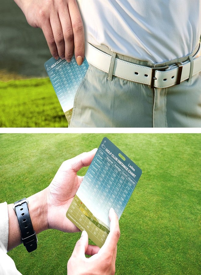ArlinaL Golf Range Chart Card, Golf Distance Card, Golf Gift Golf Bag Accessories (Aluminium, 5.1x3.5 in) - Image 5