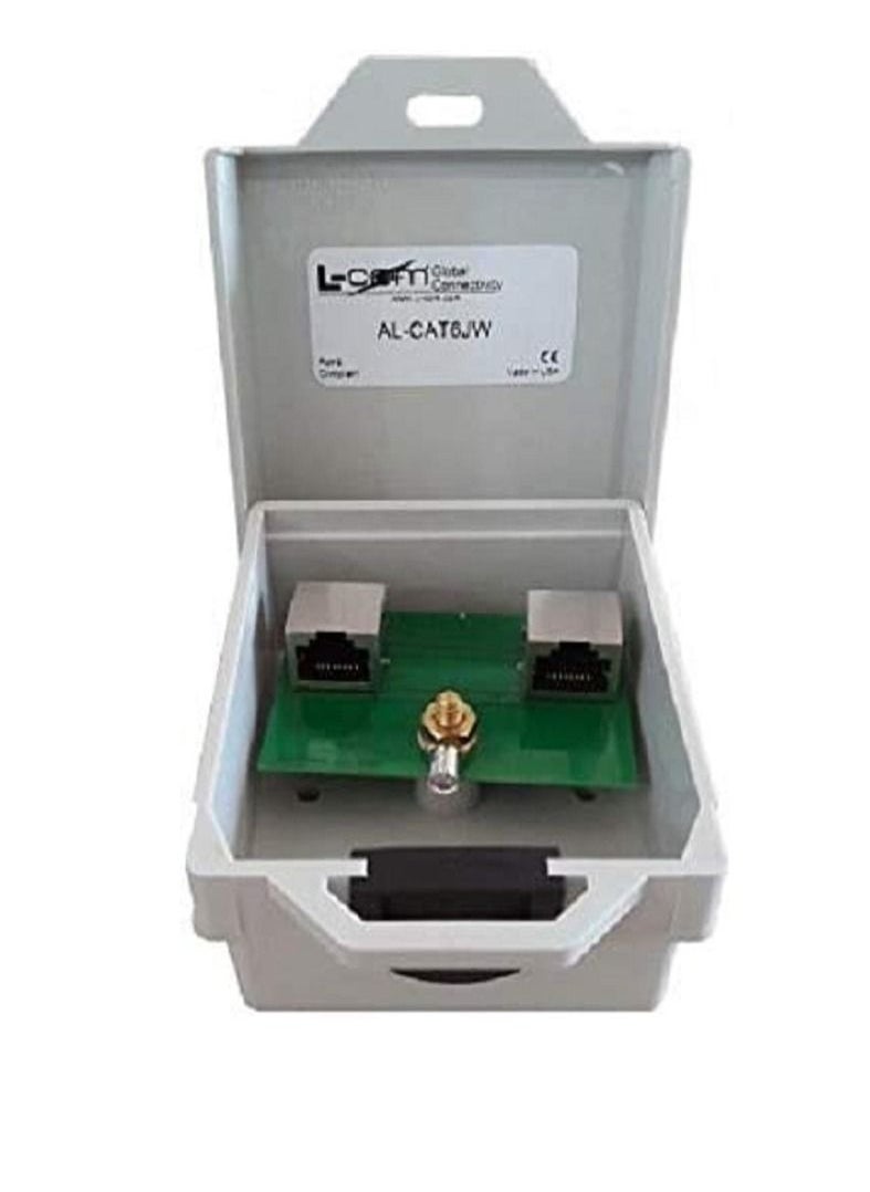 L-com Outdoor 10/100/1000 Base-T CAT6 PoE Compatible Lightning Protector AL-CAT6JW  - Image 3