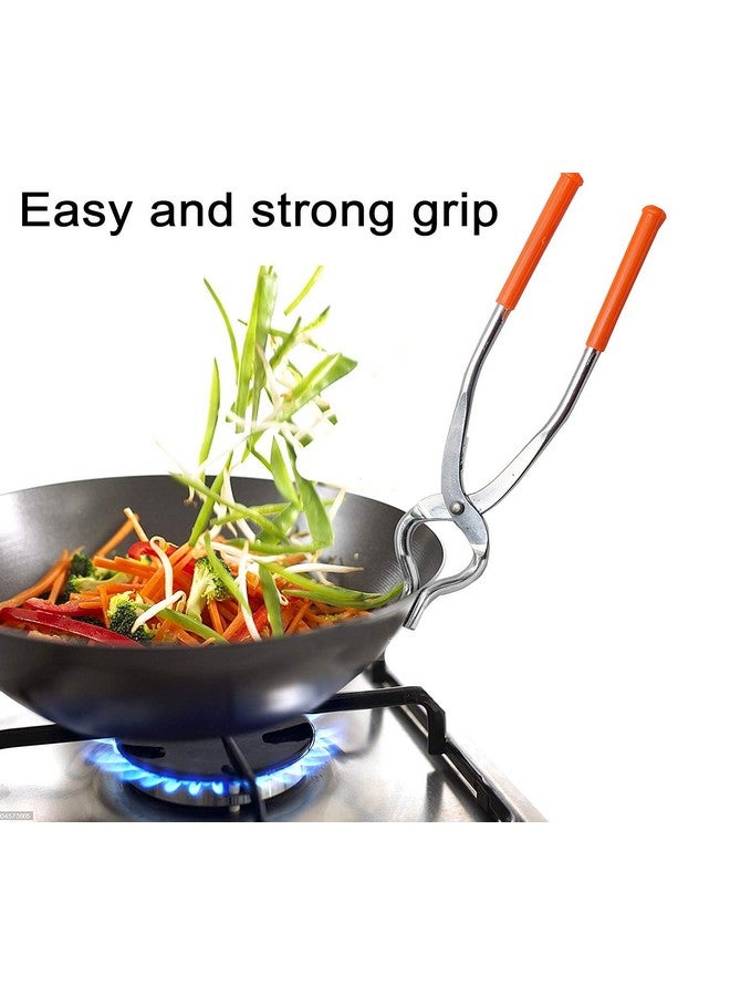 TULMAN Stainless Steel Sansi Kitchen Pincers Utensil Holder with Easy Gripping Handle (Silver, 25x6x1 cm) - Image 5