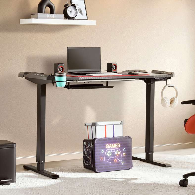 Pan Home Gaming Desk Black for Gamers