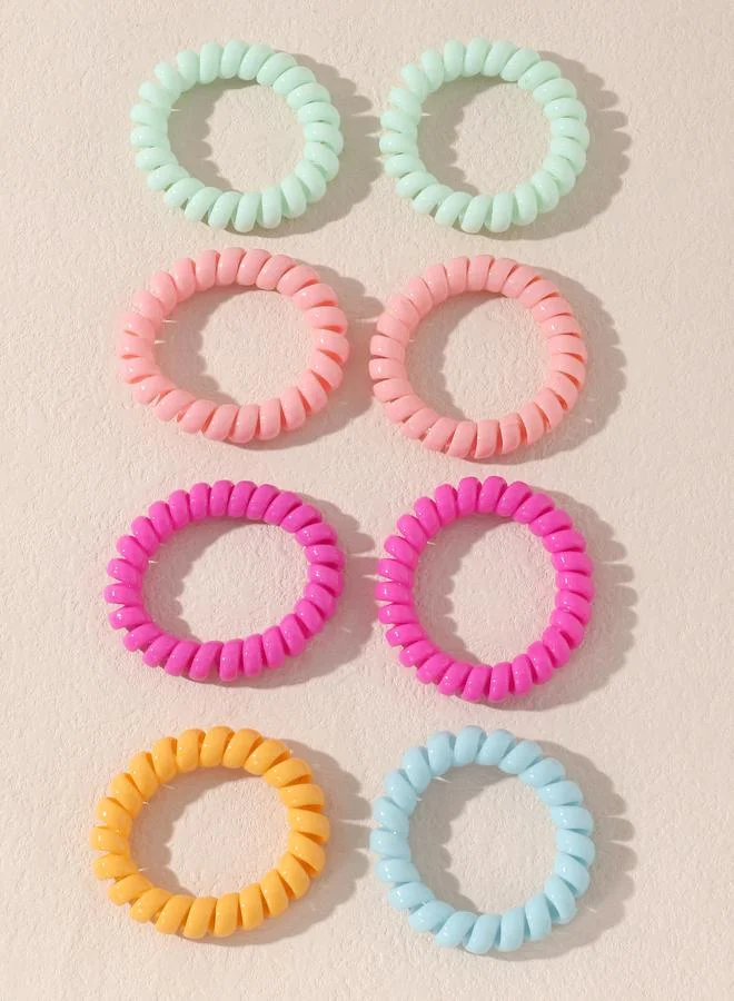 Take Two Set of 8 - Spiral Elastic Hair Ties