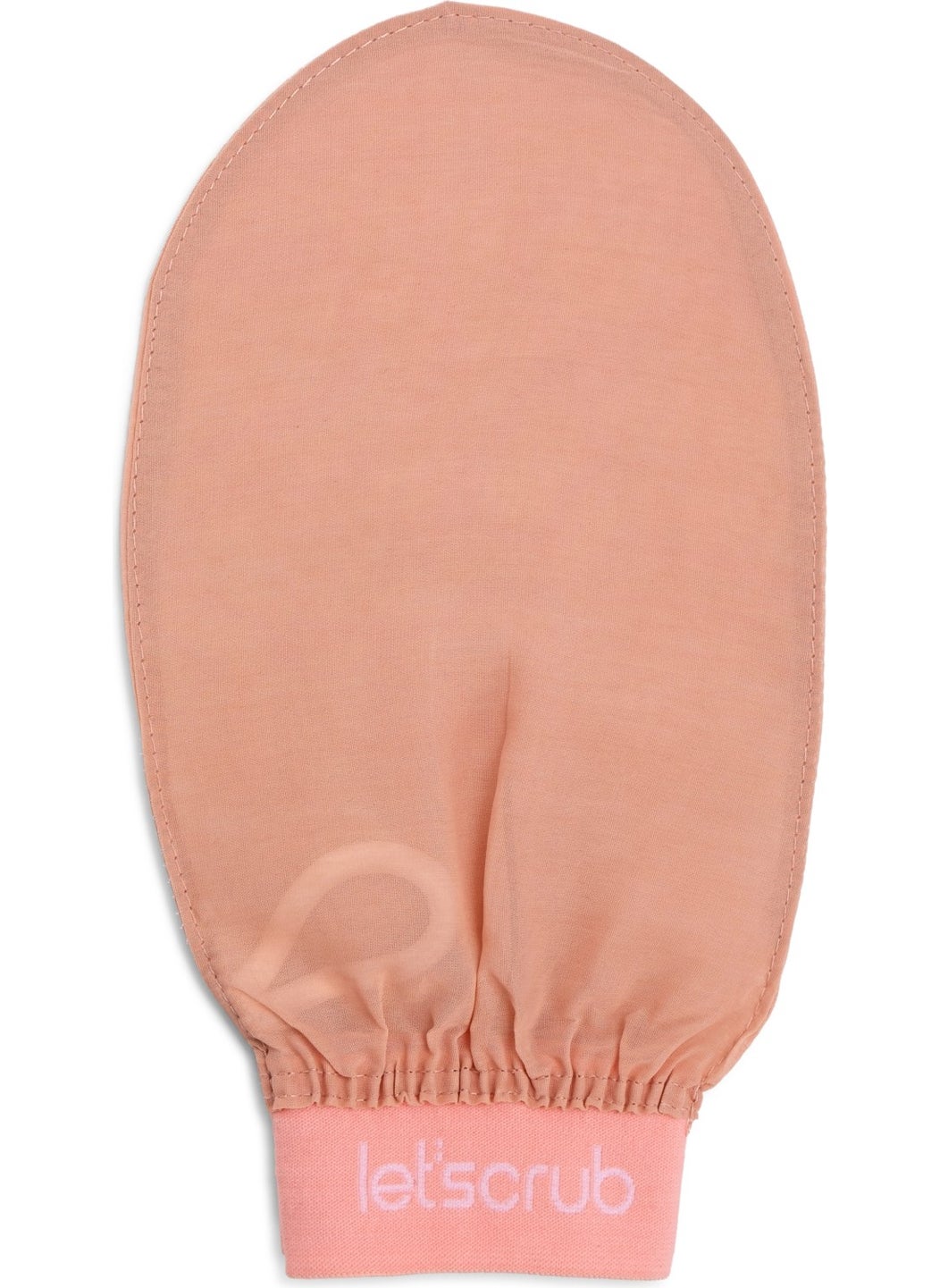 LET'SCRUB Beige Elastic Bath Shower Scrub Exfoliating Glove 100% Flush Silk For Sensitive Skin  - Image 1