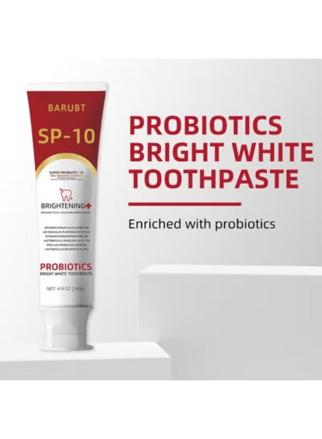 BARUBT Probiotic Toothpaste Mint Flavor Fresh Breath Oral Care Fluoride-free Gum Protection Toothpaste 140g - Image 5