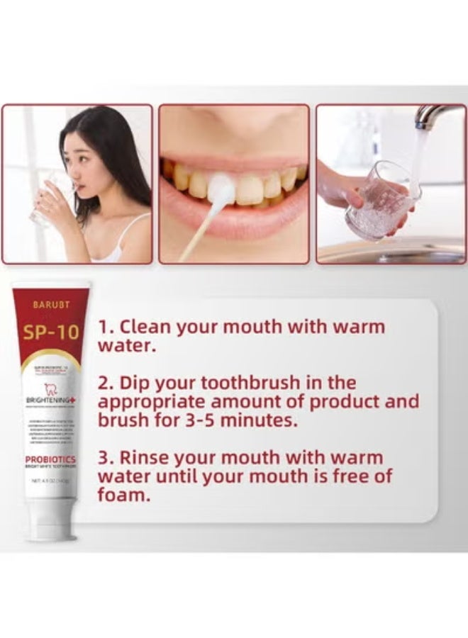 BARUBT Probiotic Toothpaste Mint Flavor Fresh Breath Oral Care Fluoride-free Gum Protection Toothpaste 140g - Image 2