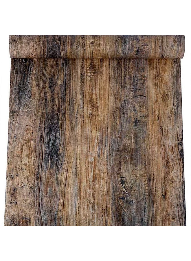 زيمي ورق جدران ذاتي اللصق مقاوم للماء بتصميم حبيبات خشبية - فينيل، سهل التركيب في غرف النوم، وغرف المعيشة، وخزانات الملابس، وتجديد الأبواب (45*500 سم) - Image 2