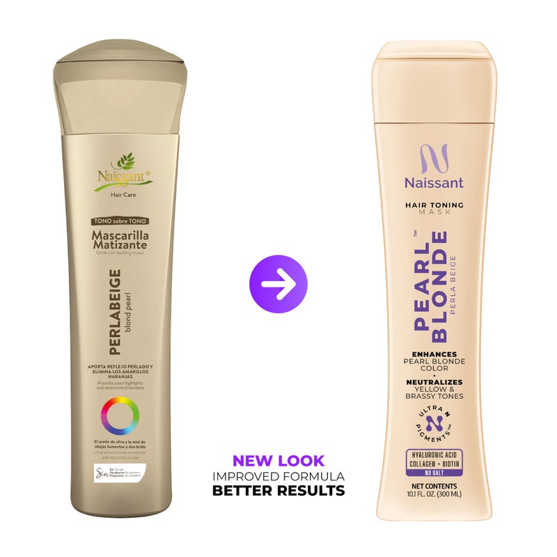 naissant Pearl Blonde Purple Toning Mask | Ultra High-Purity Pigments | Neutralizes Yellow & Brassy Tones | Hyaluronic Acid, Collagen & Biotin | Paraben, Ammonia & Sulfate Free | 10.1 Fl. Oz - Image 2