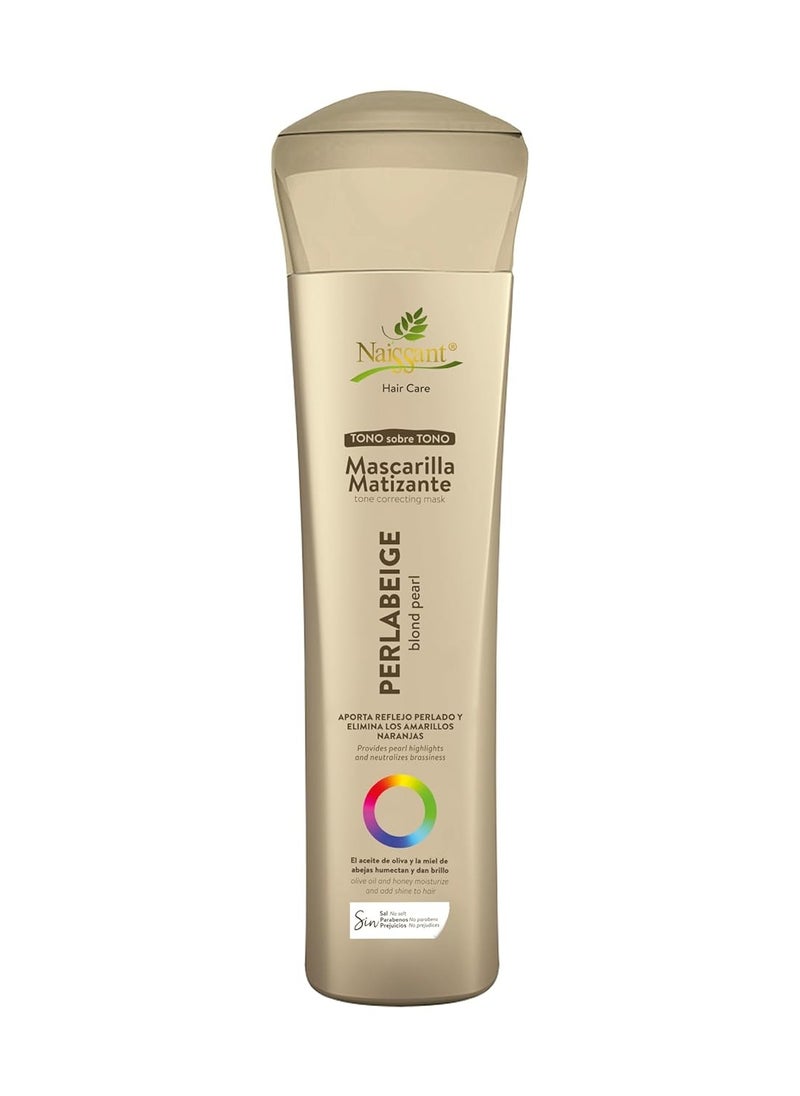 Naissant Naissant Perla Beige Hair Purple Toning Mask | Eliminates Brassiness | Neutralizes Yellow & Orange Tones | Paraben, Ammonia & Sulfate Free | Pro-Vitamin B5, Olive Oil & Honey (Perla Beige) 10.1 Fl Oz  - Image 1