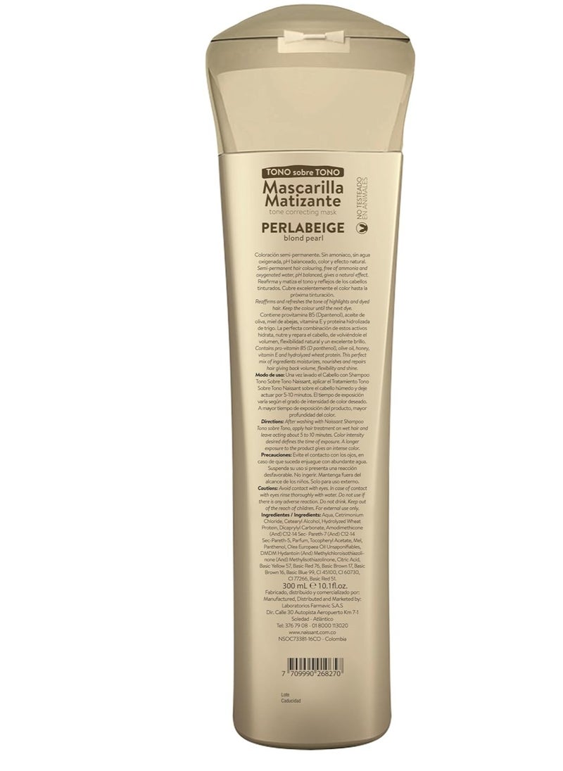 Naissant Naissant Perla Beige Hair Purple Toning Mask | Eliminates Brassiness | Neutralizes Yellow & Orange Tones | Paraben, Ammonia & Sulfate Free | Pro-Vitamin B5, Olive Oil & Honey (Perla Beige) 10.1 Fl Oz  - Image 2
