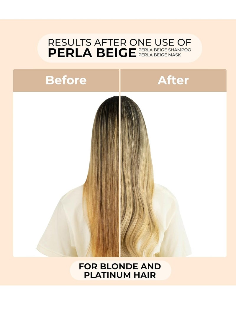 Naissant Naissant Perla Beige Hair Purple Toning Mask | Eliminates Brassiness | Neutralizes Yellow & Orange Tones | Paraben, Ammonia & Sulfate Free | Pro-Vitamin B5, Olive Oil & Honey (Perla Beige) 10.1 Fl Oz  - Image 4