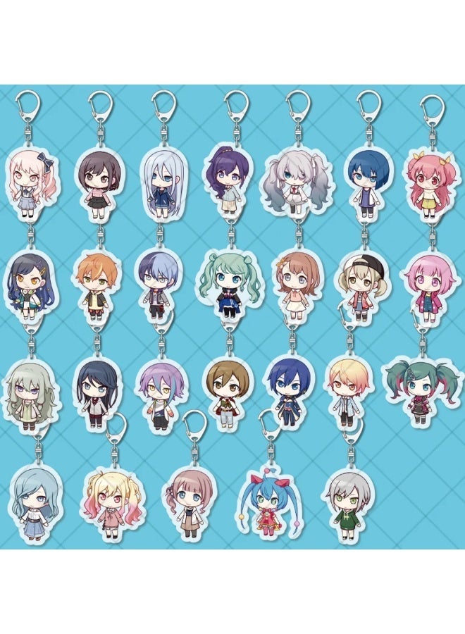 PJSK Project Sekai Colorful Stage All character SD Cute Kawaii Acrylic Keychain Keyring Strap Figure Hanging Accessories-Color:5CM PJSK19-Size:5CM - Image 2