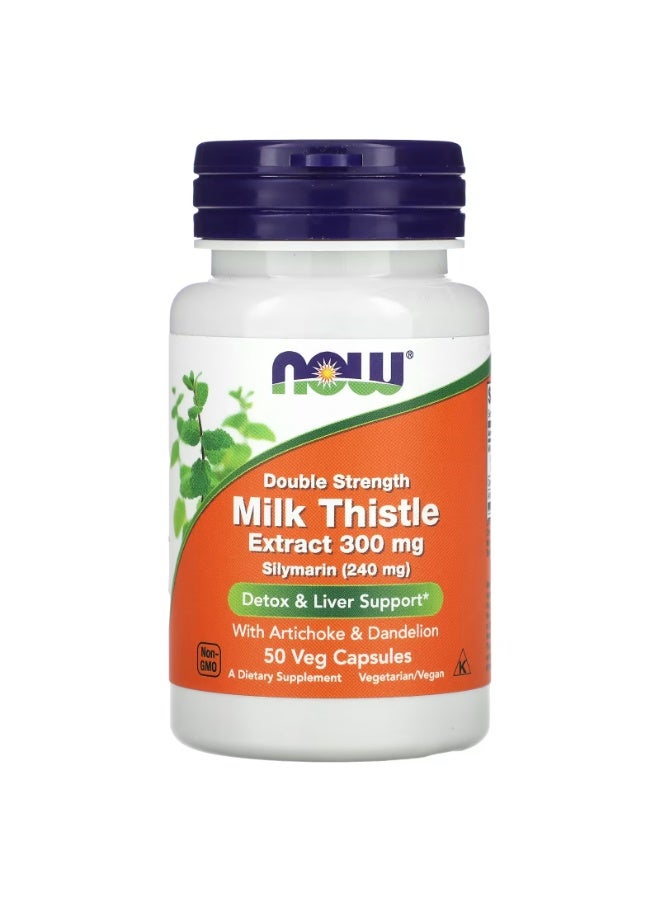 now Milk Thistle, 300 mg, 50 Veg Capsules - Image 1