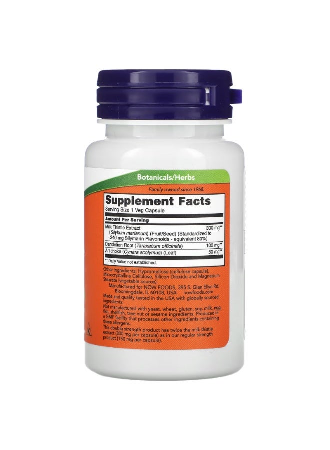 now Milk Thistle, 300 mg, 50 Veg Capsules - Image 2