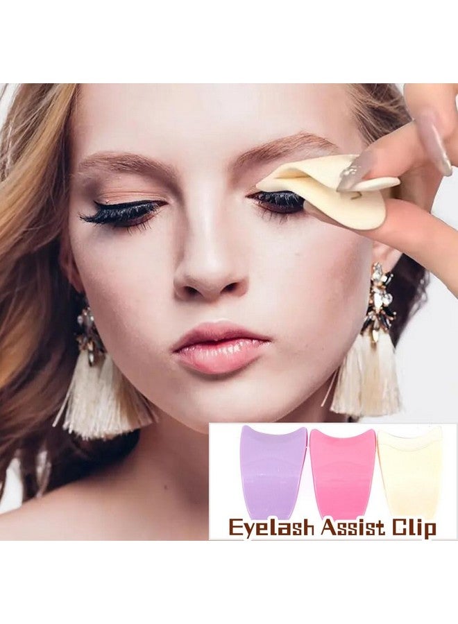 إيتشياي مجموعة من 3 أدوات لوضع الرموش الصناعية، مشبك رموش، أداة مكياج للرموش الصناعية للمبتدئين سهلة الاستخدام (أرجواني، وردي، أبيض) - Image 4