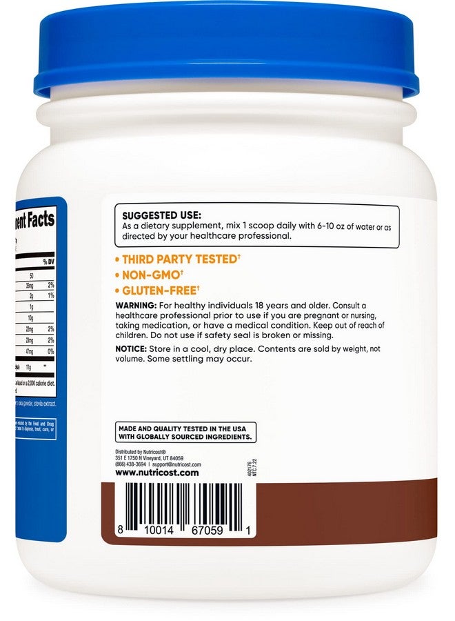 Nutricost Grassfed Collagen Powder 1Lb (454 G) (Chocolate) Grass Fed Bovine Collagen Hydrolysate Collagen Peptides - Image 4