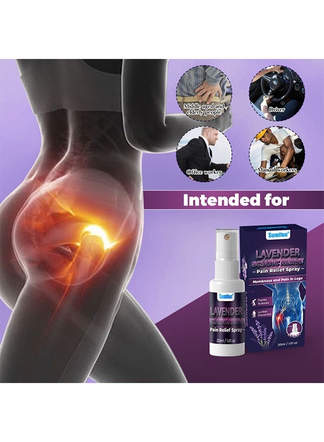 Sumifun Sciatic Nerve Pain Relief Spray, Sciatic Nerve Pain Reducing Spray, Relieve Leg Numbness And Pain, Soothing Massage Spray, Cooling & Soothing For Feet, Hands, Legs, Joints, Waist, 30ml - Image 3