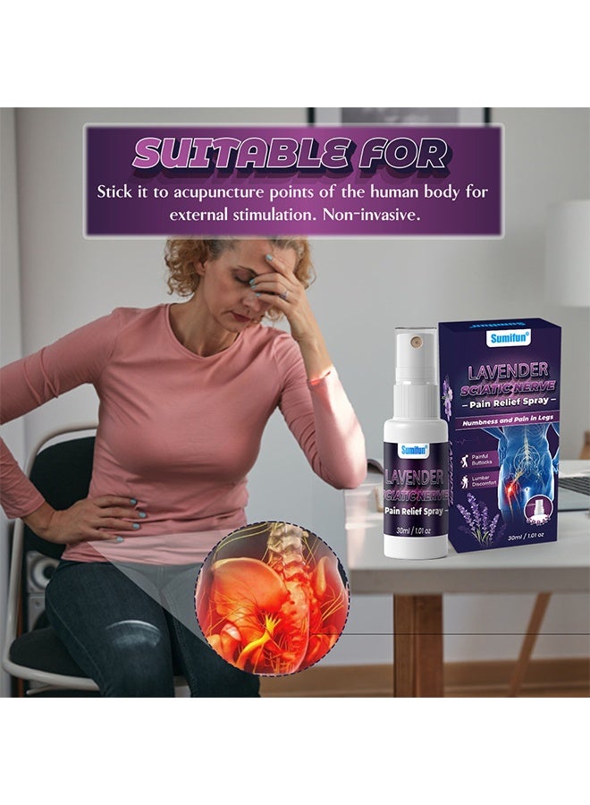 Sumifun Sciatic Nerve Pain Relief Spray, Sciatic Nerve Pain Reducing Spray, Relieve Leg Numbness And Pain, Soothing Massage Spray, Cooling & Soothing For Feet, Hands, Legs, Joints, Waist, 30ml - Image 4