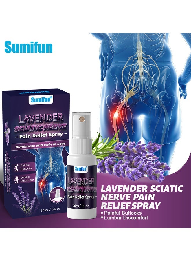 Sumifun Sciatic Nerve Pain Relief Spray, Sciatic Nerve Pain Reducing Spray, Relieve Leg Numbness And Pain, Soothing Massage Spray, Cooling & Soothing For Feet, Hands, Legs, Joints, Waist, 30ml - Image 2