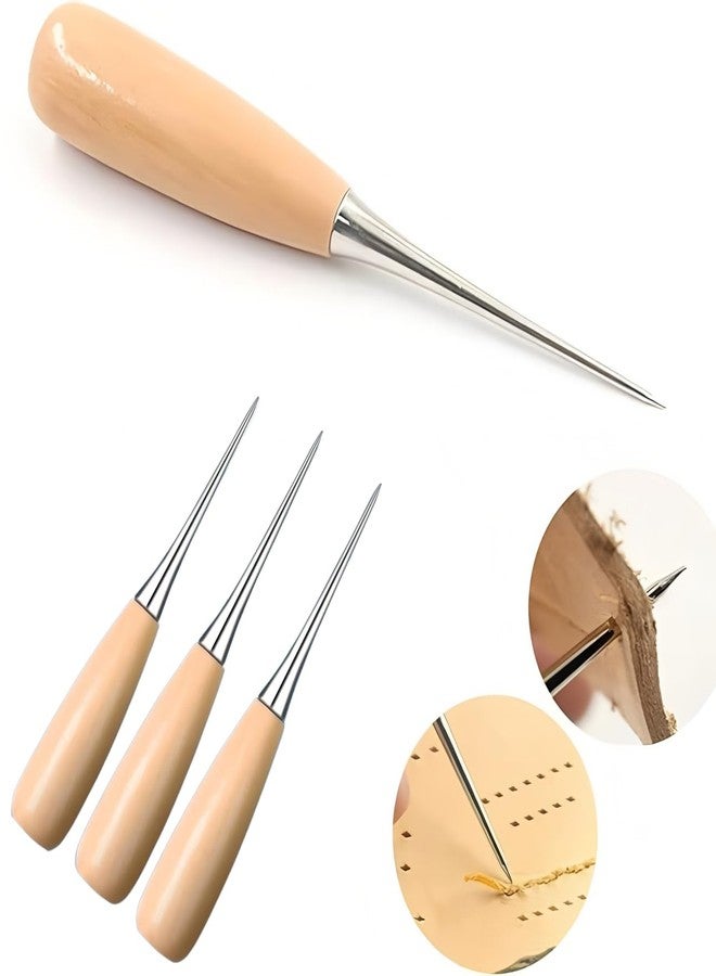 MAGIKON 20-Pack Wooden Handle Leather Stitching Sewing Awl Repair Tool (Round) #1 - Image 2