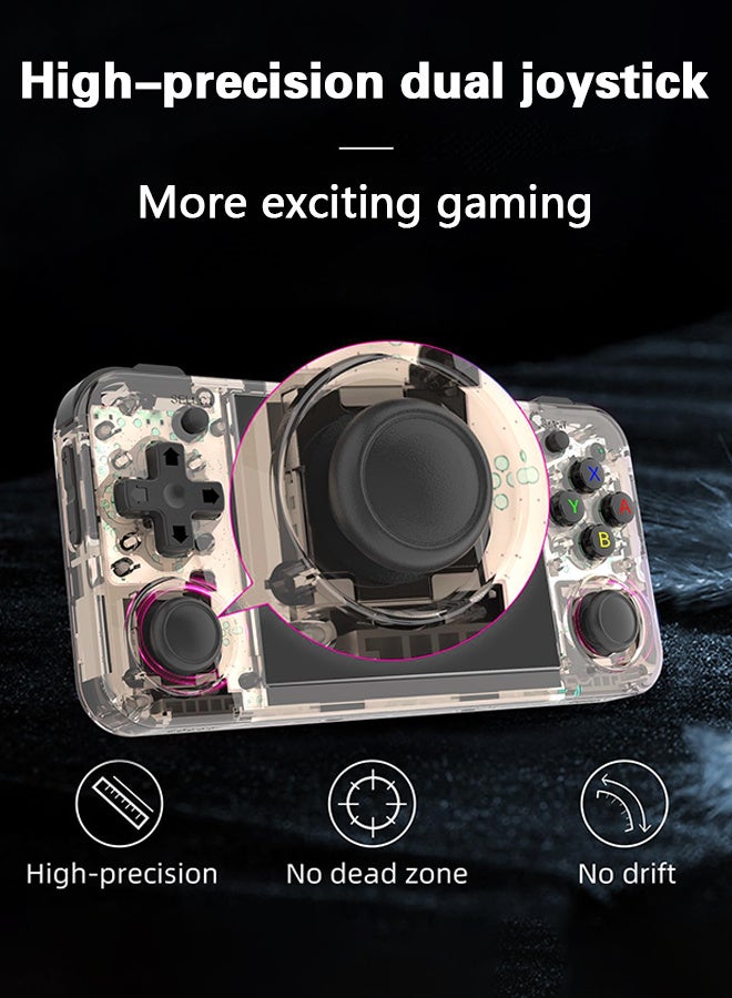  أمباون R36H جهاز ألعاب محمول Retro بنظام Linux مفتوح المصدر، مع معالج Cortex-A35، بطاقة TF سعة 128 جيجابايت تحتوي على أكثر من 30,000 لعبة كلاسيكية، شاشة IPS بحجم 3.5 إنش، جهاز ألعاب محمول كلاسيكي - برتقالي - Image 3