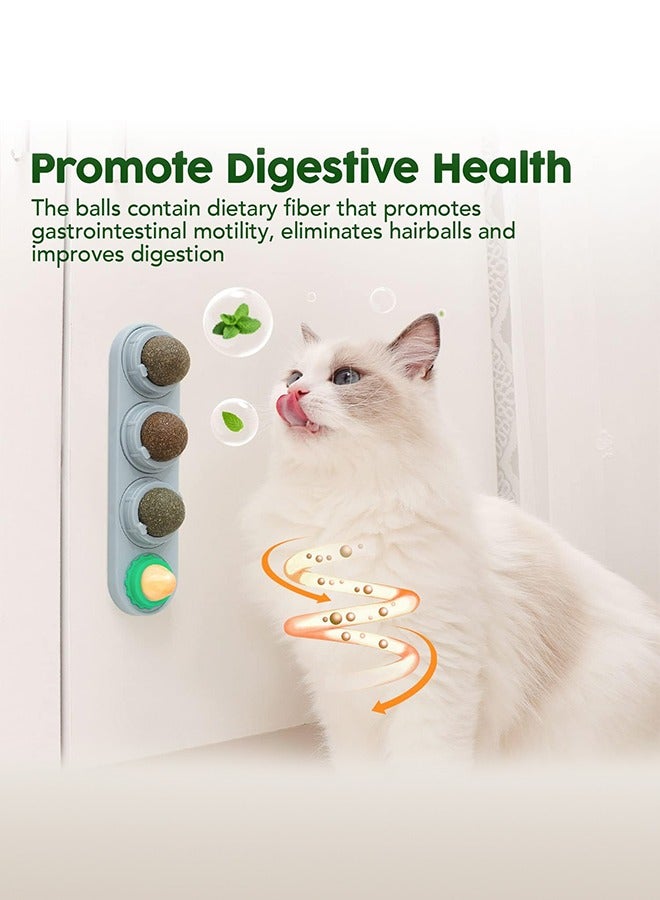 Bukela Catnip Ball Toys, Extra Cat Energy Ball, Edible Cats Lick Kitten Chew, Teeth Cleaning Dental Wall Treats, Concentrated Flavor for All Breeds - Image 5