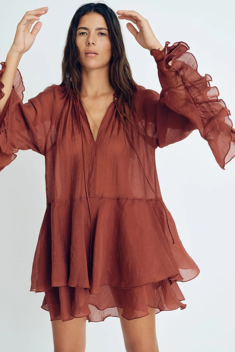 H&M Flounce-trimmed dress