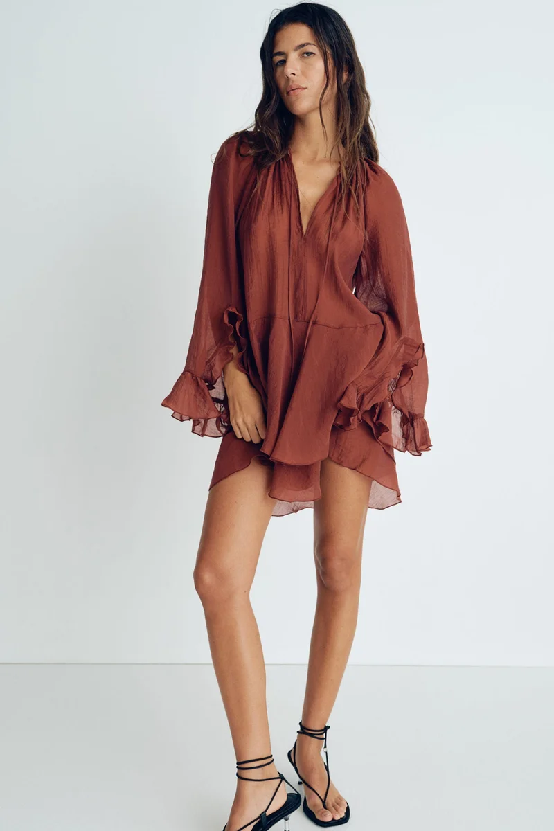 H&M Flounce-trimmed dress