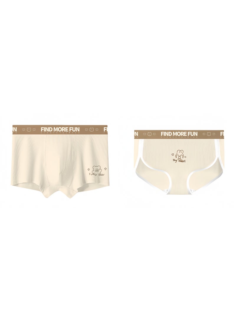 KUYING Brand New Comfortable Skin Friendly Breathable Couple Underwear Set Of 2
