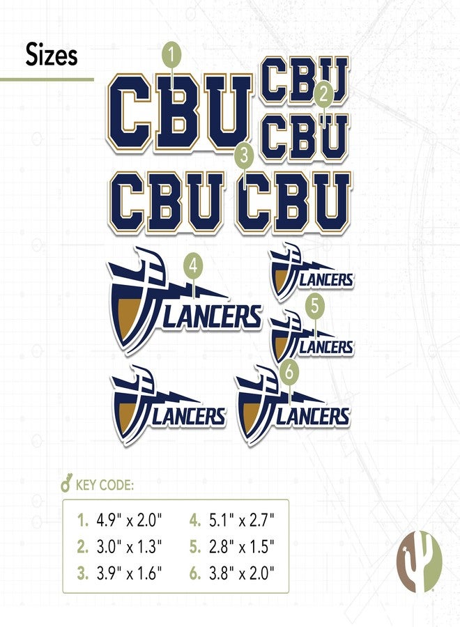 Desert Cactus California Baptist University Sticker California Baptist Lancers Vinyl Decal Laptop Water Bottle Car Scrapbook Sheet (Type 1-1) - Image 3