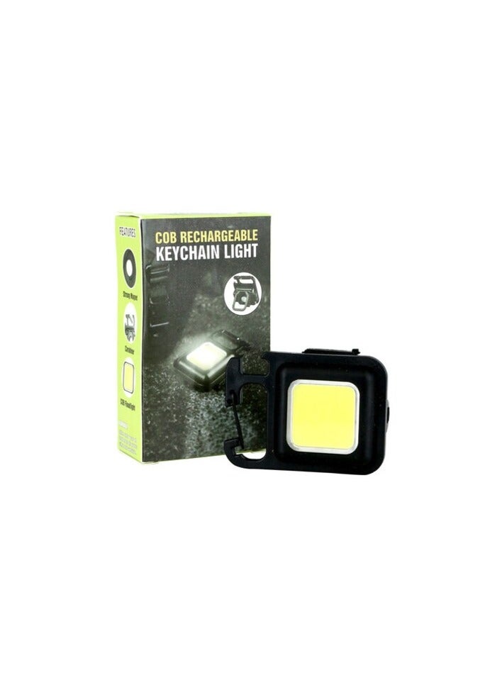 PROMASS Rahalife Small LED Flashlight 800 Lumens COB Rechargeable Keychain Mini Flashlight 4 Light Modes Portable Pocket Light With Folding Bracket Bottle Opener And Magnet Base For Fishing Walking Camping - Image 4