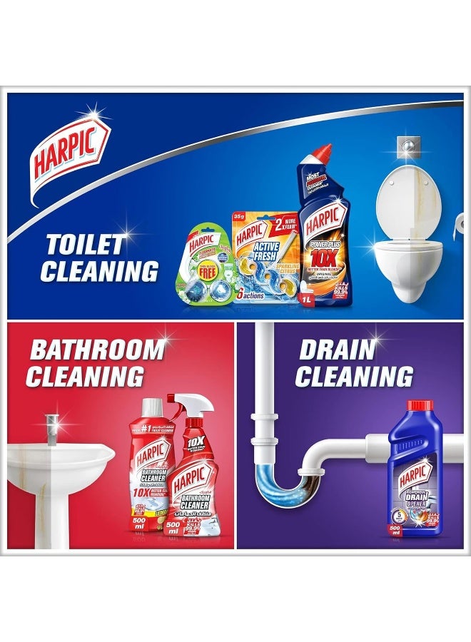 Harpic Active Fresh Toilet Cleaner Rim Block, Sparkling Citrus Scent, 35g x 2 - Image 5
