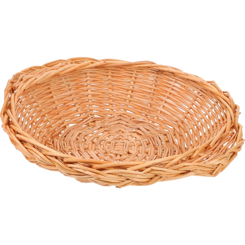 2pcs Wicker Woven Storage Basket Bread Basket Snacks Fruit Serving Basket Casserole Pot Serving Holder - Image 4