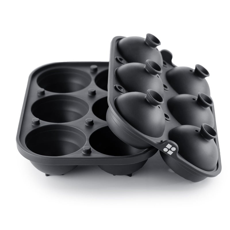 glacio Ice Cube Molds â€“ Large Silicone Ice & Sphere Mold Combo with Built-In Easy-Fill Funnel 2-Inch Round & Square Whiskey Ice Molds for Cocktails & Bourbon - Image 4
