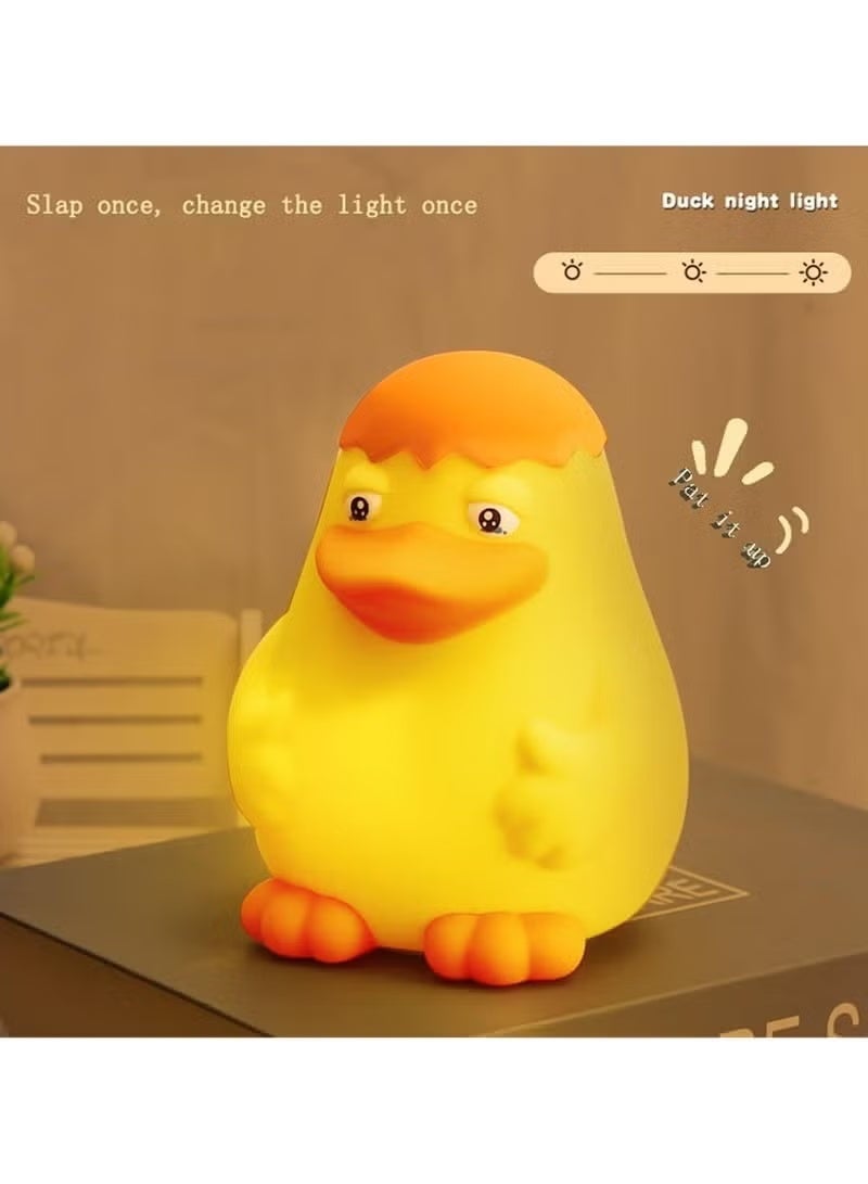 BlueFire Rechargeable Duck Silicone Night Light with Remote & Timer 🦆 | Cute Squishy Touch Bedside Lamp, Dimmable Warm White LED Mood Light for Kids & Adults | USB Portable Table Decor for Bedroom, Nursery, Living Room - Image 2