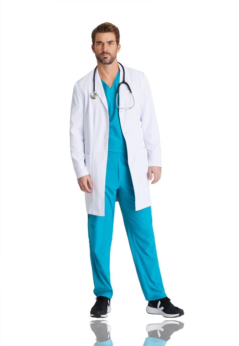 BARCO Verse Lab Coat for Men - Professional, 3-Pocket, 3-Button Closure Long Sleeve 38" Men's Lab Coat Small - Image 4