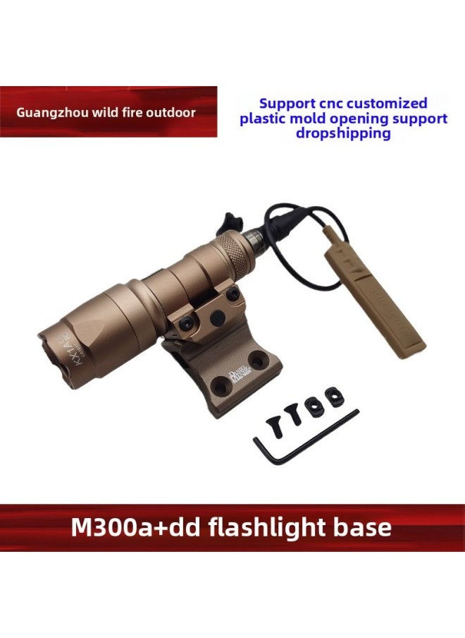 Generic - M300A/M600C Tactical Flashlight DD Side Guide Rail Flashlight Base Combination Suit 20mm Guide Rail-Color:Flash EX191-T + YR335-sand Color - Image 1