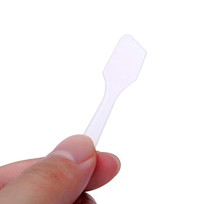 Senkary 200 Pack Small Cosmetic Spatulas 3.2 Inch Mini Makeup Spatula Disposable Plastic Facial Skincare Face Mask Spatula (Translucent) - Image 4