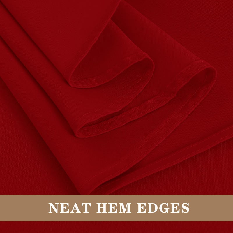 Fitable 6 Pack Red Round Table Clothes - 70 Inches in Diameter - Stain Resistant and Washable Tablecloths, Polyester Fabric Table Covers for Wedding, Party, Banquet, Gathering - Image 5