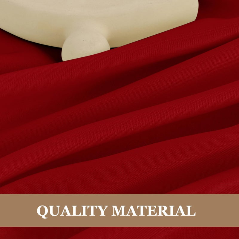Fitable 6 Pack Red Round Table Clothes - 70 Inches in Diameter - Stain Resistant and Washable Tablecloths, Polyester Fabric Table Covers for Wedding, Party, Banquet, Gathering - Image 4