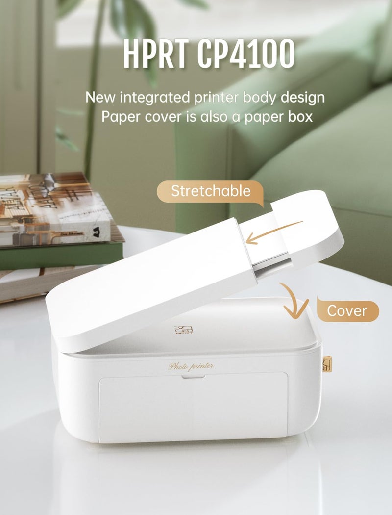 HPRT 4x6 Photo Printer, +20 Sheets&1 Ribbon, Picture Printer for iPhone, Android, Portable Dye-Sublimation, AR Video Printing（White） - Image 5