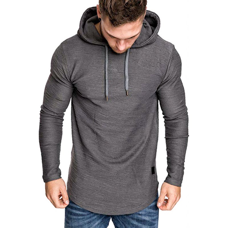 Cross-border 2025 New Hooded Sweater Men's Long-sleeved T-shirt European Size Casual T-shirt Men's Pullover T-shirt Top - Image 1