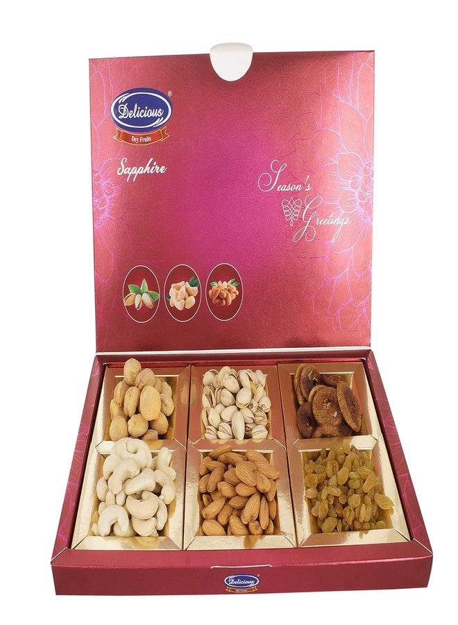 Delicious Premium Celebrations Sapphire: Assorted Rich Dry Fruit Gift Box For Premium Indulgence - Image 1