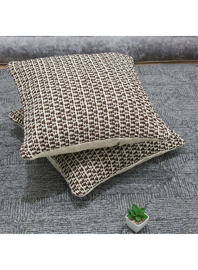 DANUBE HOME Danube Home Gleam Hand Woven Cushion 50x50cm Mocha Brown | 80% Cotton + 20% Other Fibers Decorative Lightweight Throw Pillow For Sofas, Couches, Beds For Living Room