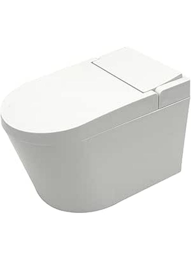 Wall Mount Ashtray With Lid Toilet Shape White Indoor Outdoor Cigarette Holder - Image 1