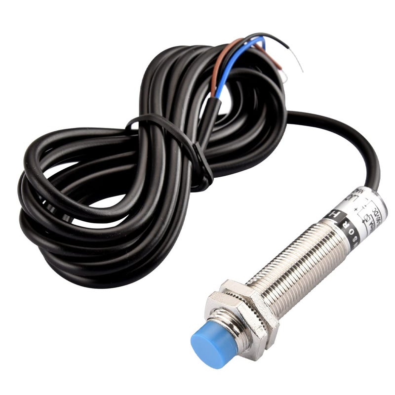 Heschen M12 Capacitive Proximity Sensor Switch Non-Shield Type LJC12A3-5-Z/AY Detector 1-5mm 10-30VDC 200mA PNP Normally Closed(NC) 3 Wires - Image 1