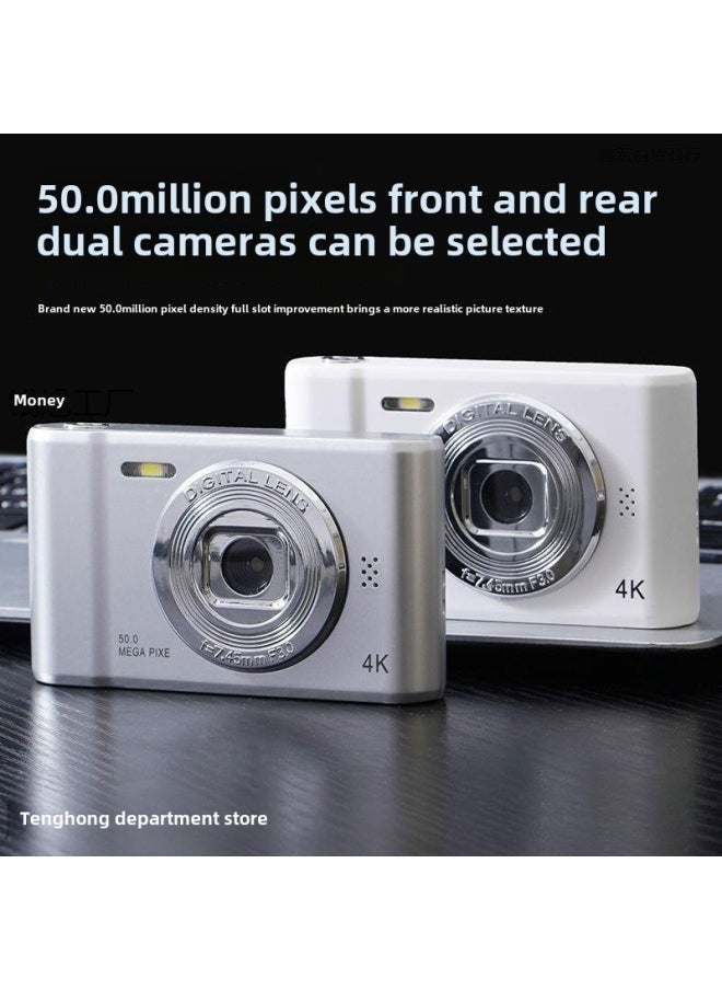 Generic - Campus Retro Student Party Camera HD Digital Camera Entry-level Card Machine Portable Photo Wholesale-Body Color:Ultimate Version  128g★Hd Dual Camera 5000w★Comes With Flash - Image 1