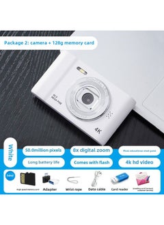 Campus Retro Student Party Camera HD Digital Camera Entry-level Card Machine Portable Photo Wholesale-Body Color:Ultimate Version  128g★Hd Dual Camera 5000w★Comes With Flash